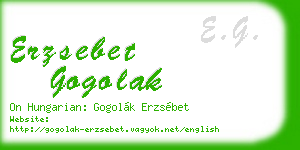 erzsebet gogolak business card
