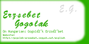 erzsebet gogolak business card